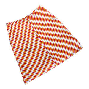 🍀Ann Taylor Orange Red White Chevron A-Line Cotton Skirt Women’s Size 4